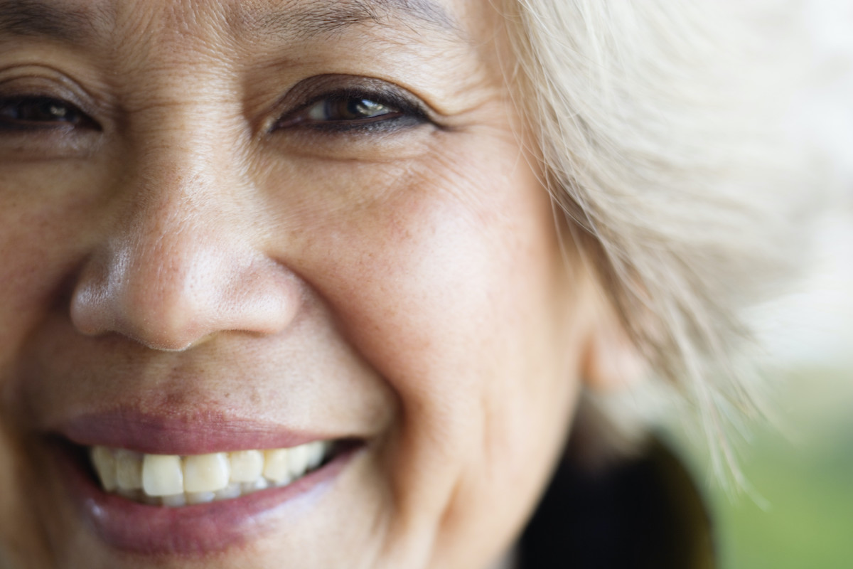 Smiling woman close up